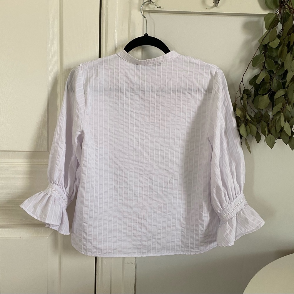White Ruffled blouse - Picture 2 of 4